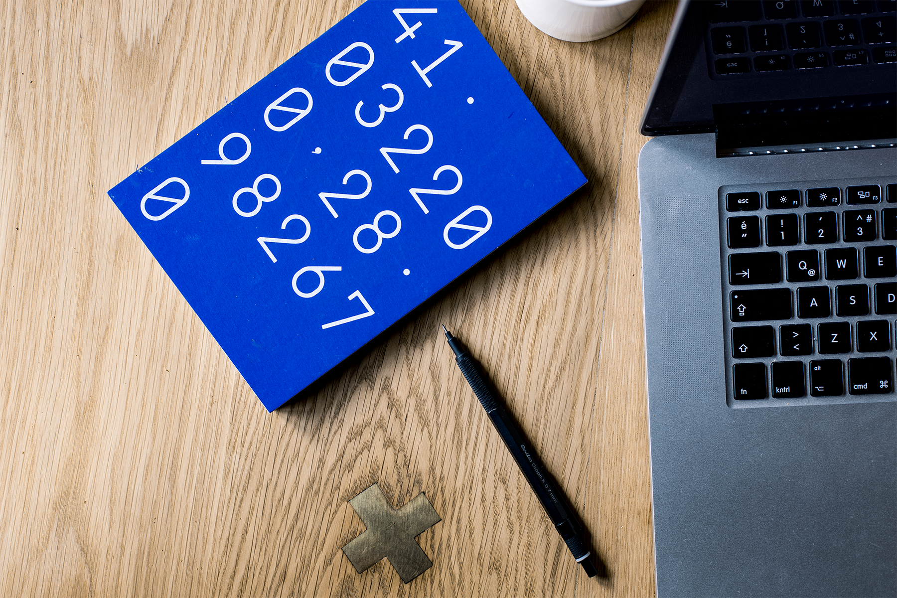 Blue number notebook